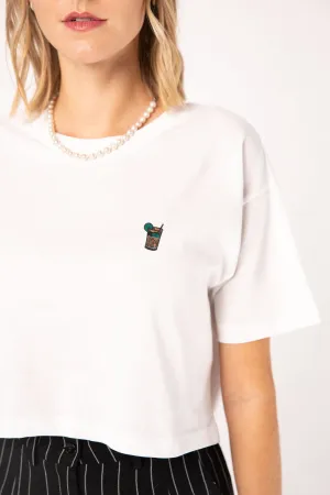 Cuba Libre | Besticktes Bio Baumwoll Crop Top