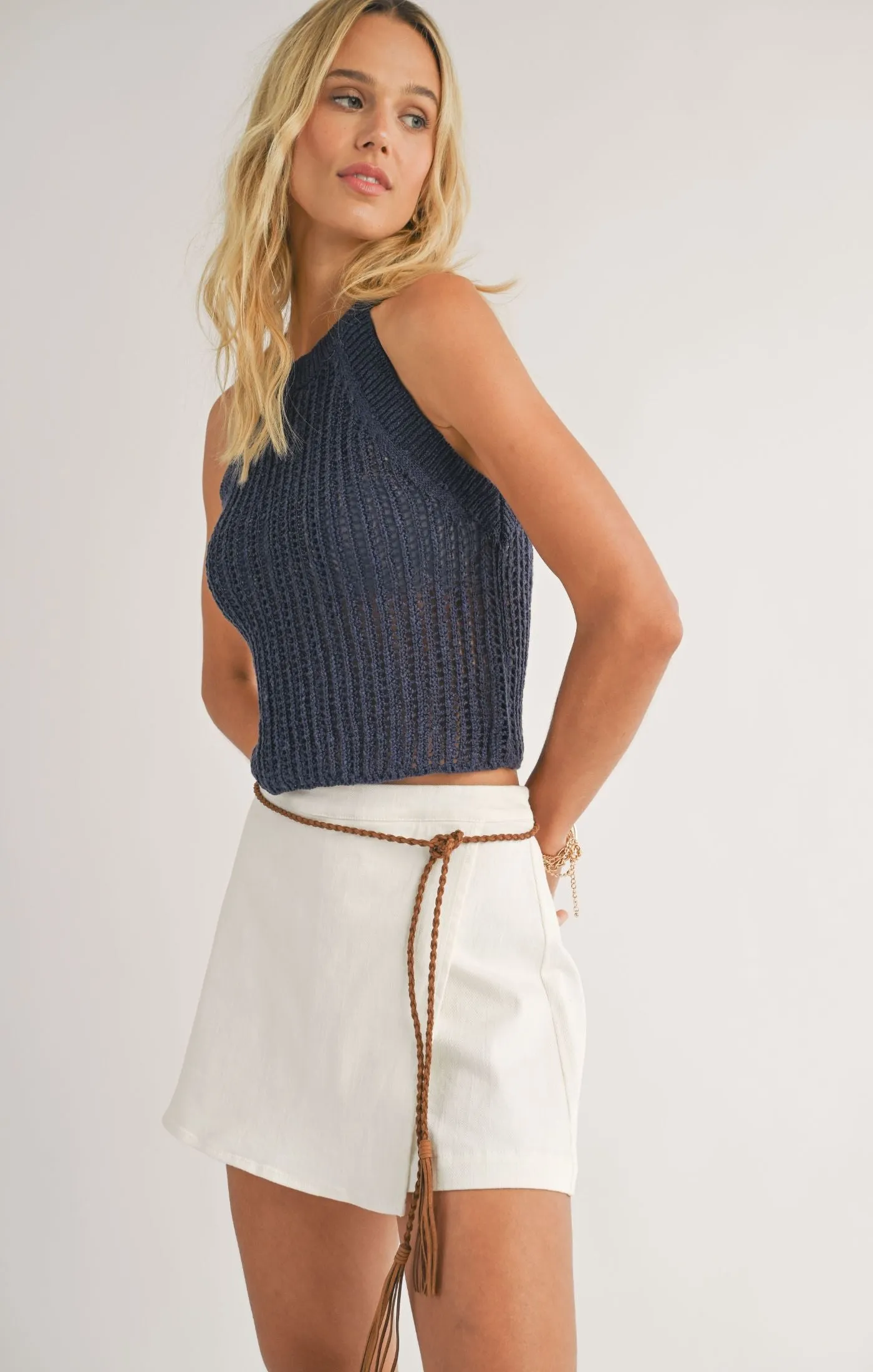 Rachel Open Knit Tank