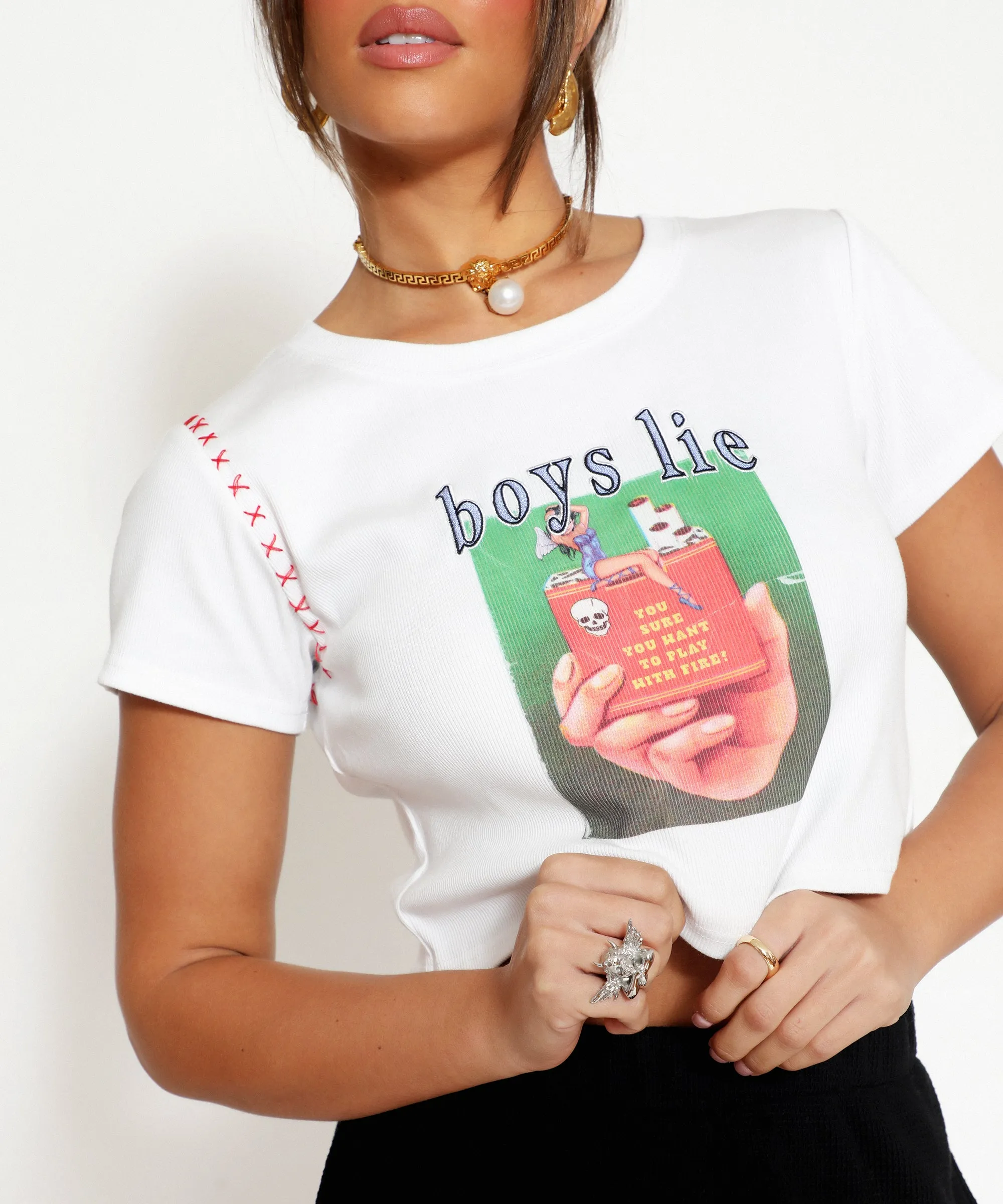 Twin Flame V2 Crop Tee