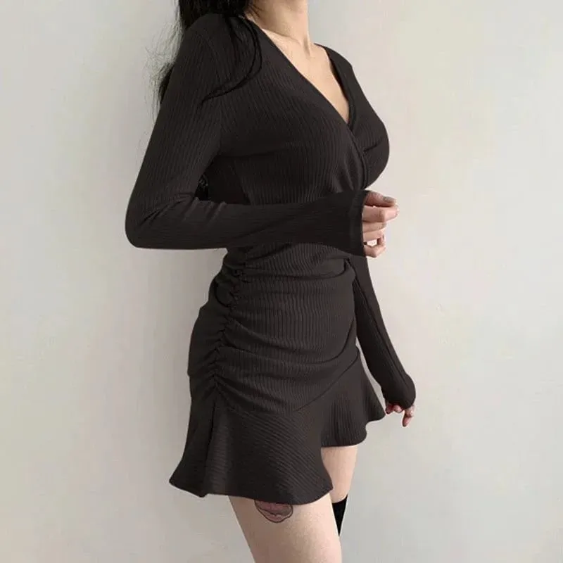 Women's Long Sleeve Bodycon Dress 2XL 359481